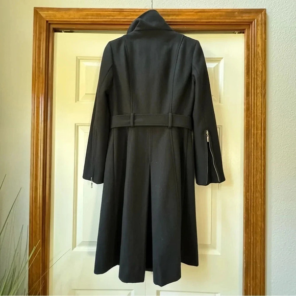 Bebe Wool Belted 3/4 length Double Breasted heavy winter coat Women’s size XS - Picture 4 of 16